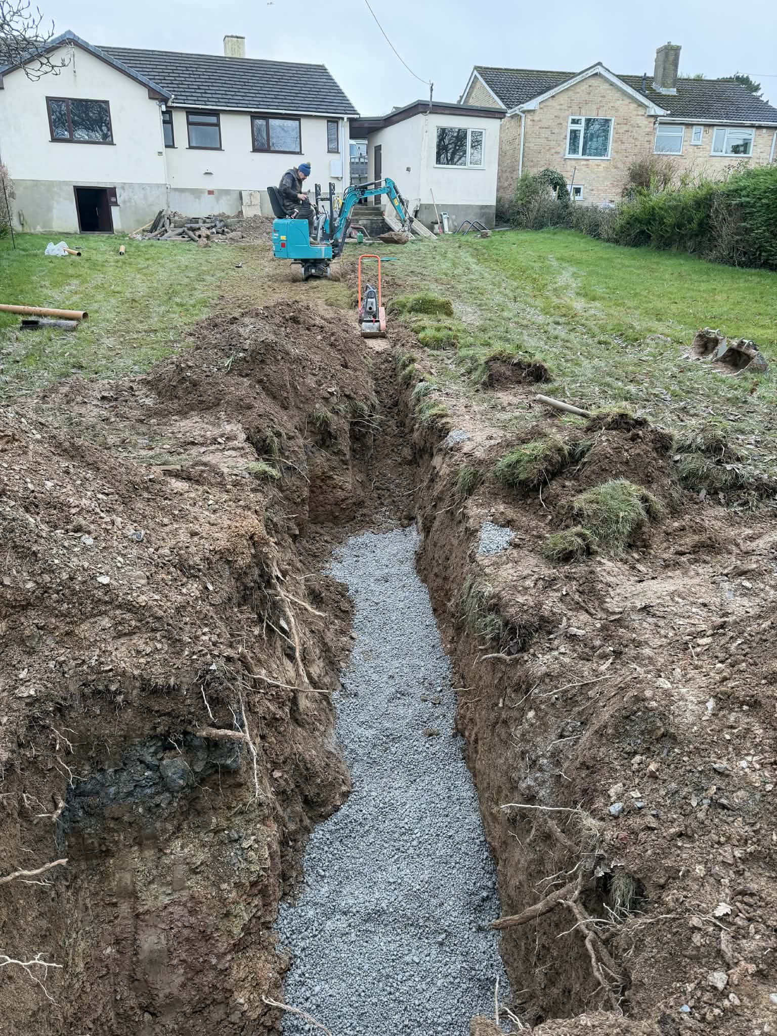 Progressed groundwork section ready for continued access use