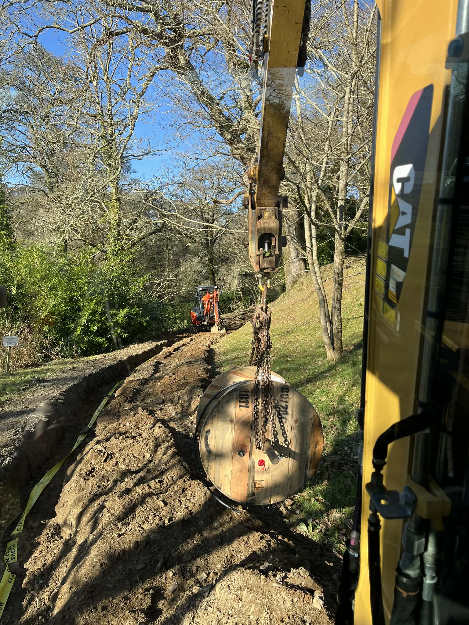 Completed groundwork section showing access route improvements